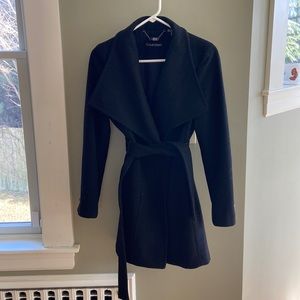 Calvin Klein belted pea coat